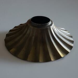 Vintage Pendant Light Shade 2.36"x8" Industrial Style Distressed Gold Tone Metal